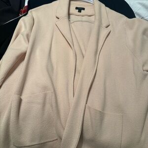 Pink Open Front Sweater Blazer